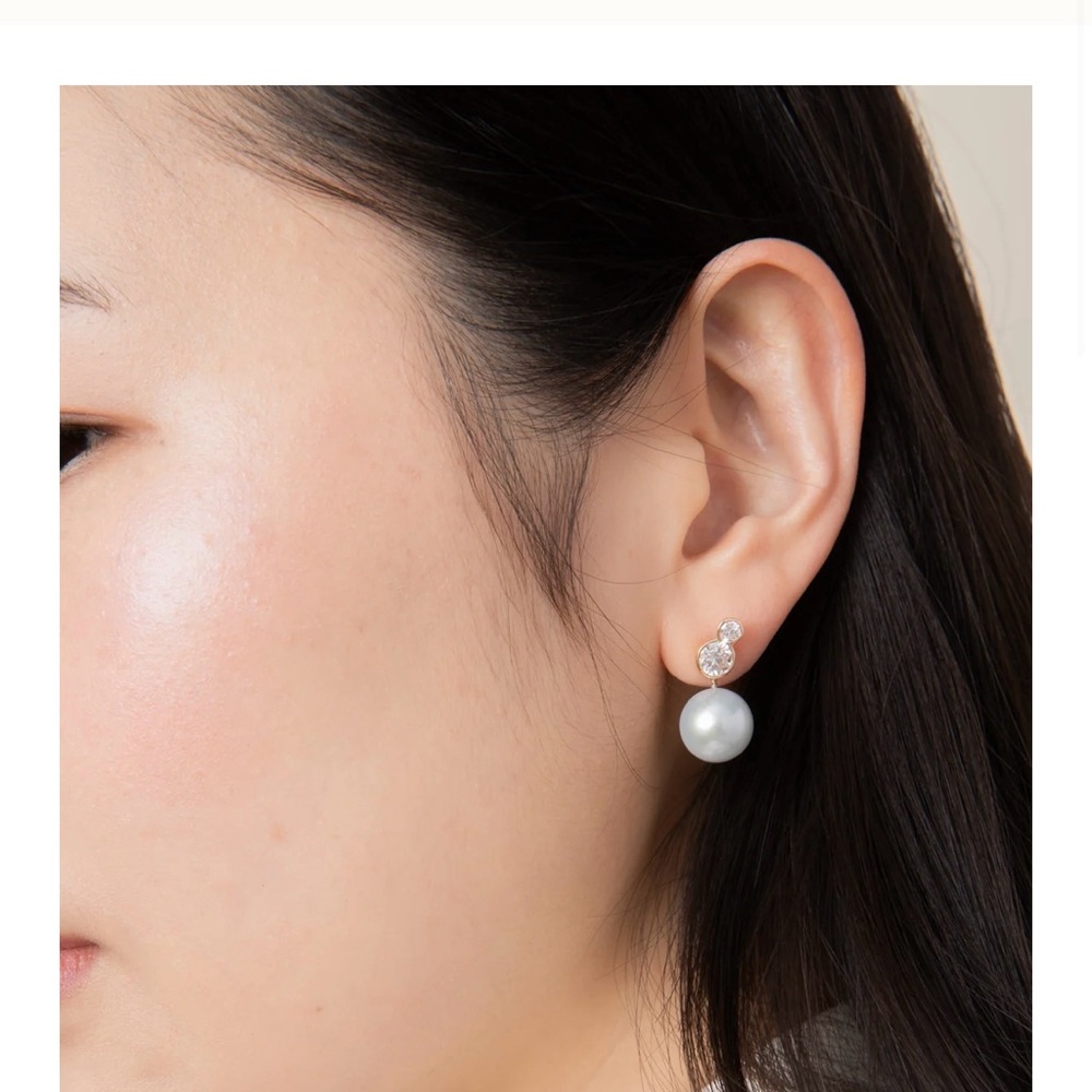 Sophia Ratner cherub pearl charm sold with Duet Oval Studs